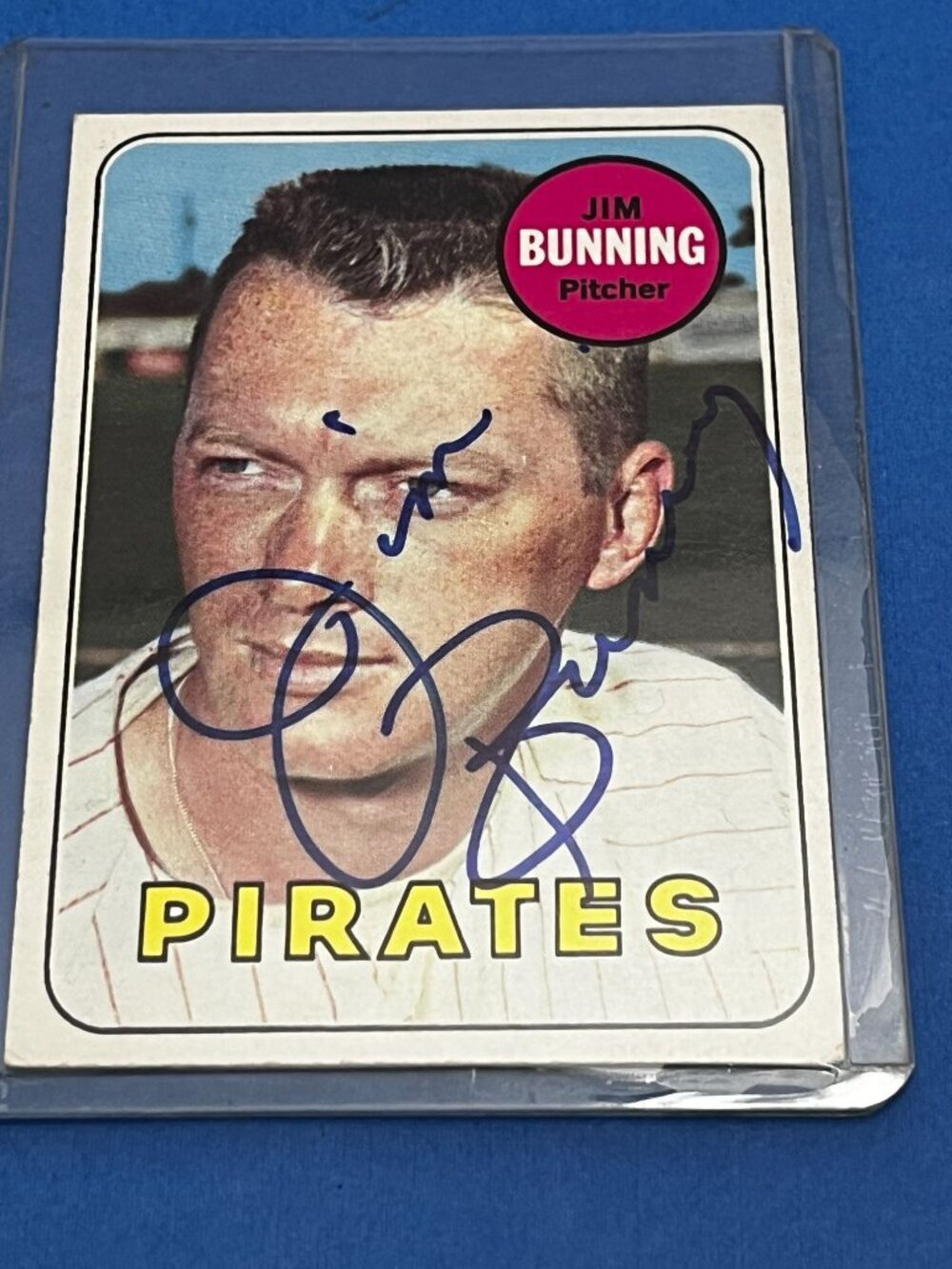 JIM BUNNING 1969 Topps #175 Baseball Card AUTO AUTOGRAPH Signed PIRATES